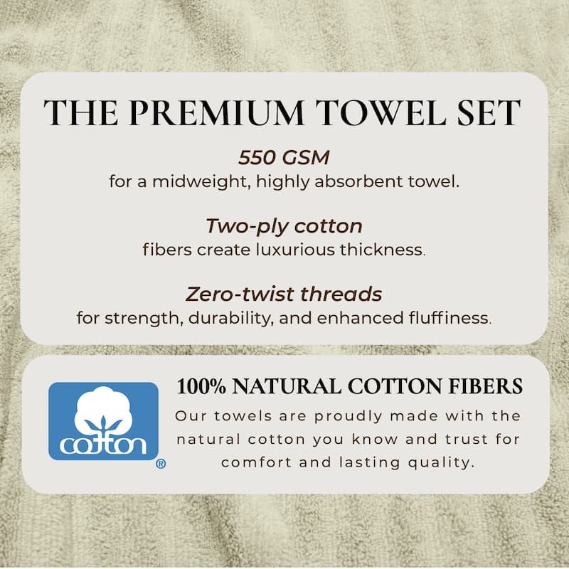Linery & Co. Combed Cotton Bath Towel Set