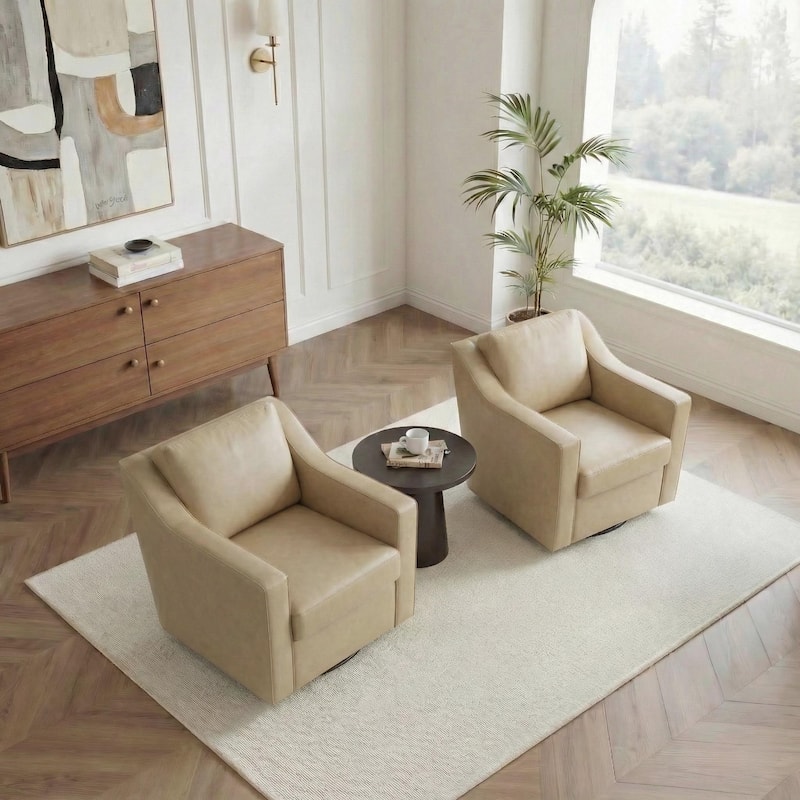 2 Set Modern Swivel Accent Arm Chair for Living Room
