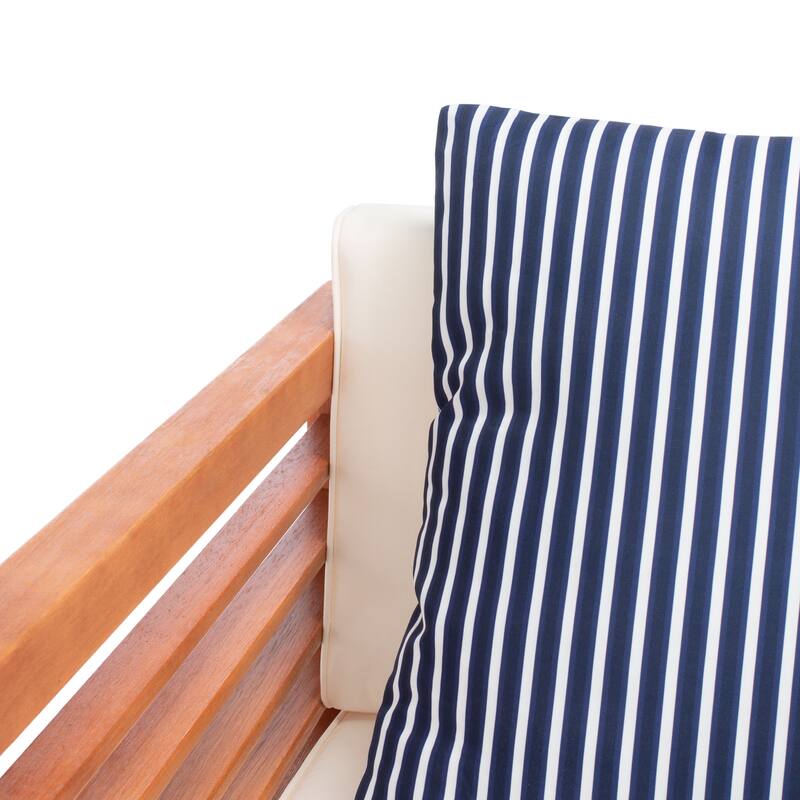 SAFAVIEH Outdoor Yoselin 4-Piece Set with Accent Pillow - 51W x 26D x 26H