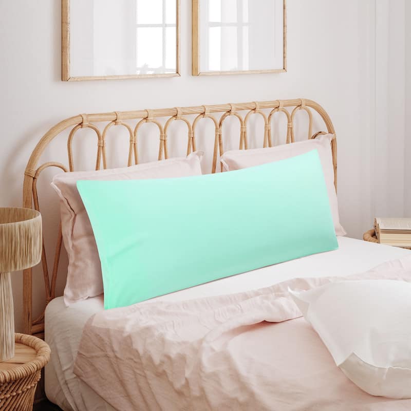 Body Pillowcase Soft 1800 Series Microfiber Long Pillow Cover - Spa Blue - 20"x48"