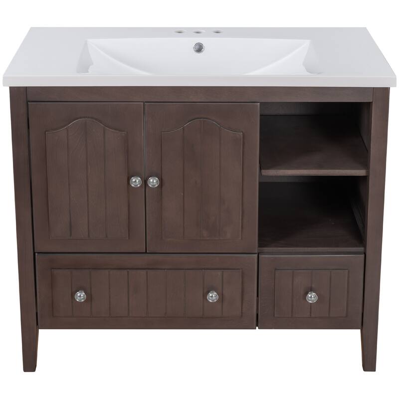36" Bathroom Vanity with Solid Wood Frame
