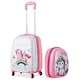 preview thumbnail 1 of 4, 2 PCS Carry On Kids Luggage Set w/4 Wheels & Telescoping Handle Pink