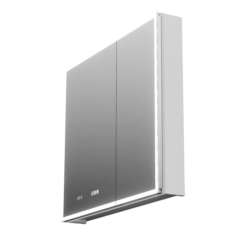 Modland 30"-48"W x 32"H Medicine Cabinet LED Mirrored Wall Mounted Bathroom Mirror with Storage