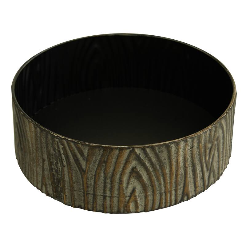 Bronze Metal Carved Bird Living Room Decorative Jars (Set of 2)