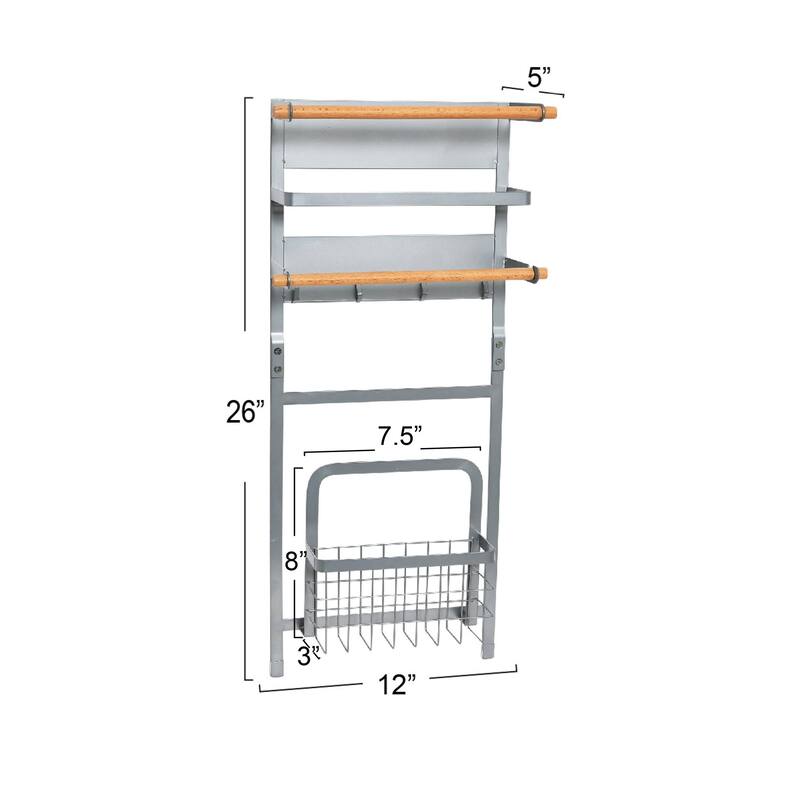 Household Essentials Metal Magnetic Organizer Rack