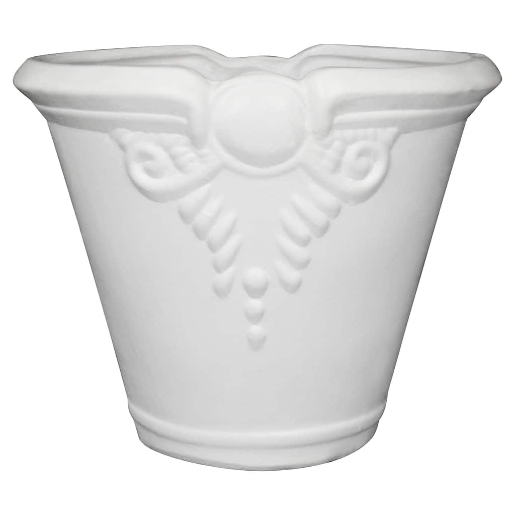 14 in. Lirio White Ceramic Pot Planter