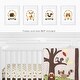 preview thumbnail 2 of 2, Woodland Forest Animal Wall Decor Art Prints (Set of 4) - Leaf Rustic Owl Hedgehog Squirrel