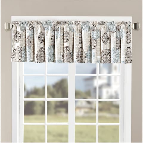 Serenta Marina Medallion Printed 2 Piece Valance Set - 60" x 18"