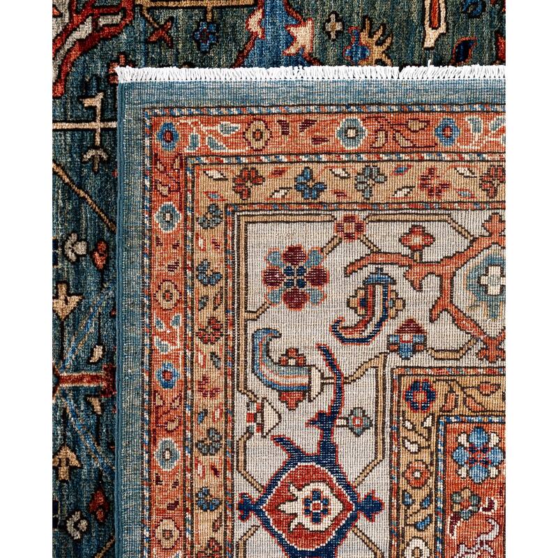 Serapi One-of-a-Kind Hand-Knotted Area Rug - Green - 9' 2" x 12' 0"