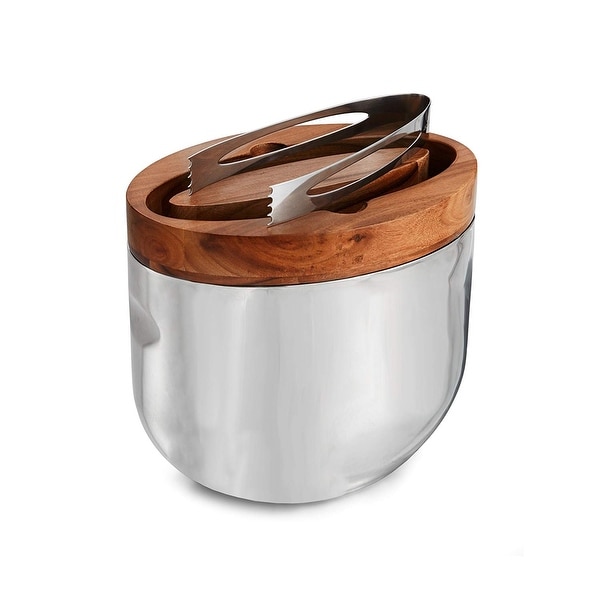 Bed bath and beyond ice bucket with tongs best sale