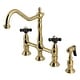 preview thumbnail 5 of 28, Duchess Bridge Kitchen Faucet Brushed Brass