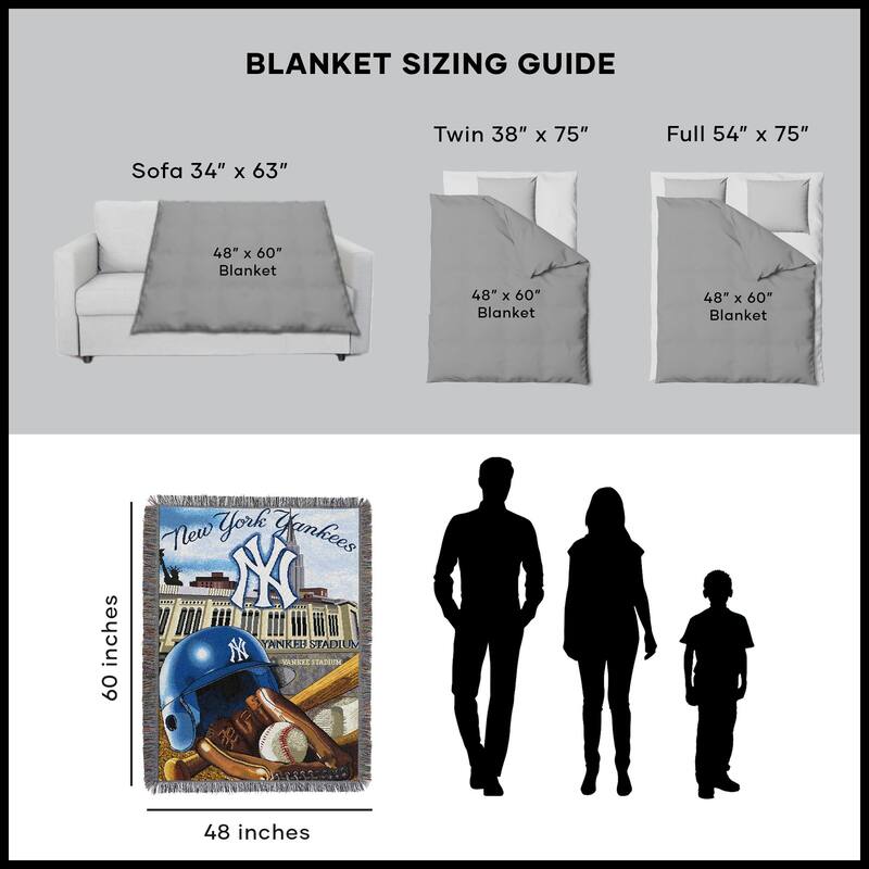 MLB Woven Tapestry Throw Blanket