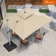 preview thumbnail 1 of 42, PURPLE LEAF 10/12 ft Square Sunbrella Patio Cantilever Umbrella with Base