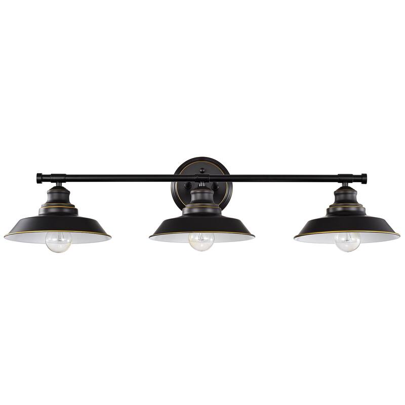 3-Light Dimmable Bathroom Vanity-Light with Clear Glass - 11"x8.75"x32.25"
