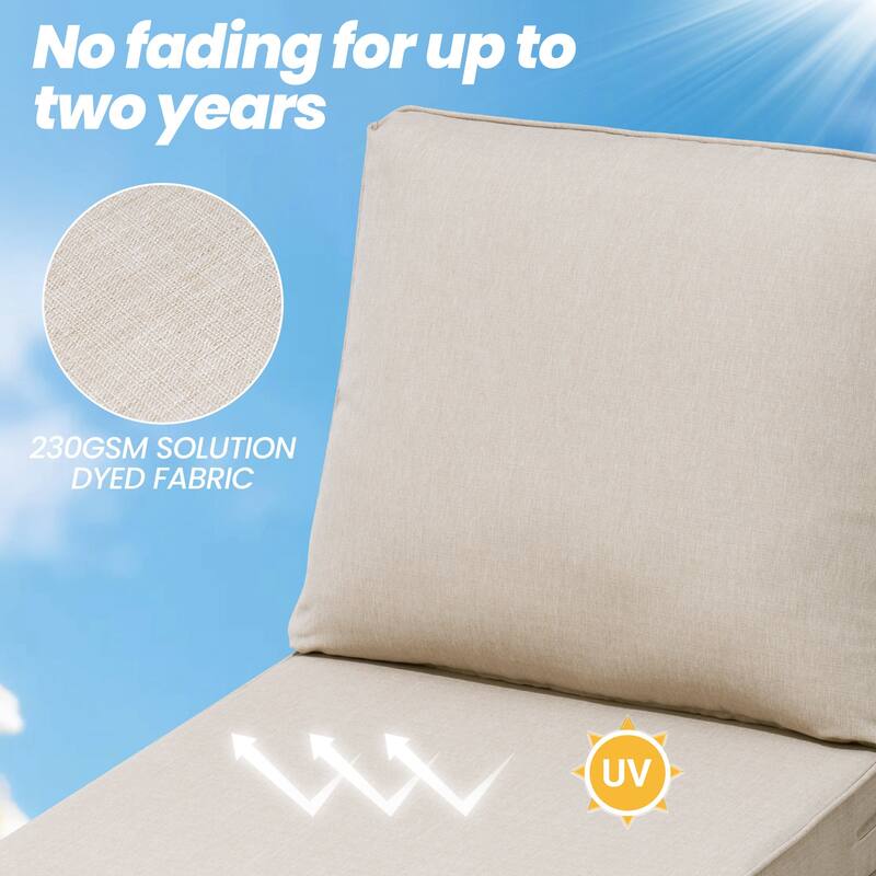 27.6 in W * 24.4 in D Outdoor Patio Deep Seat Cushion Chair Set