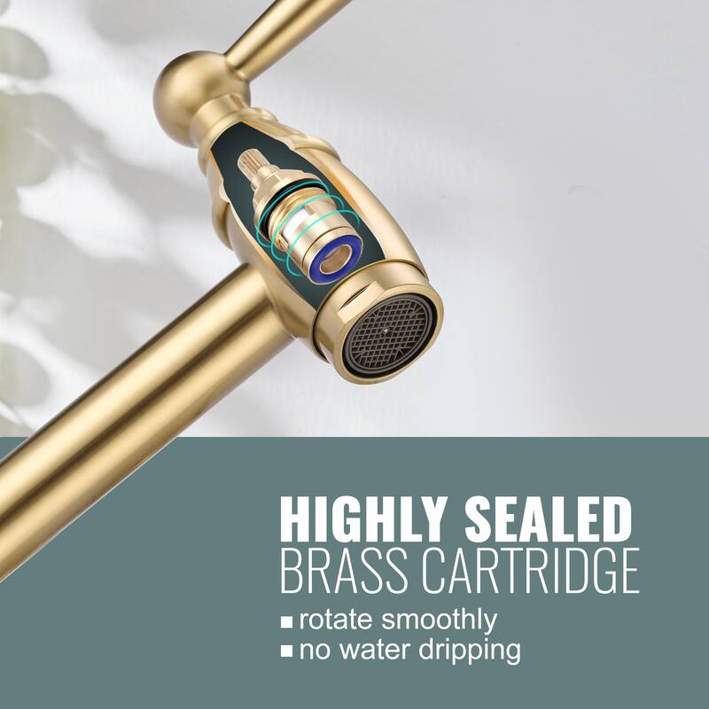 WOWOW Desk Mounted Pot Filler Kitchen Folding Faucet