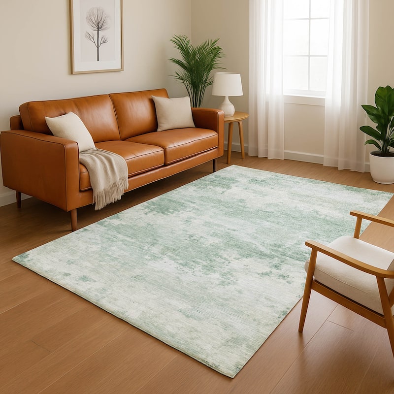 Premium Washable Super Soft Modern Chic Mayfield Rug - Mint - 8' x 10'