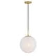 preview thumbnail 5 of 5, Minka Lavery 291 Mist 12" Wide Pendant with Alabaster Glass Shade