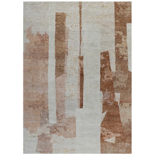 slide 1 of 1, Kalaty One-of-a-Kind Hand-Knotted Wool Canyon Blush Area Rug - 8'2" x 10' 8'2" x 10'