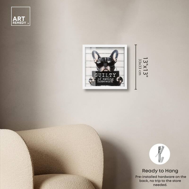 Guilty of Eating Homework Shadowbox by Art Remedy