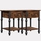 preview thumbnail 8 of 9, End Table, Industrial Side Table with Drawer and Storage Shelf,1pack or 2pack Brown_2pack - Brown_2pack
