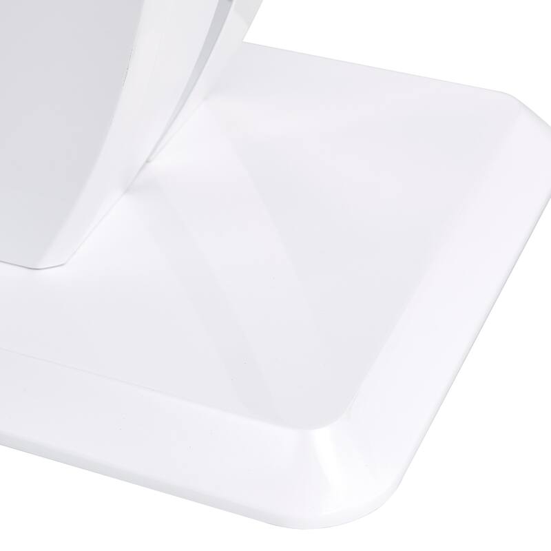 Modern Simple Glossy White Rectangular Counter Bar Table