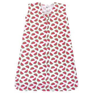 Hudson Baby Infant Girl Cotton Sleeveless Wearable Sleeping Bag, Sack, Blanket, Watermelon