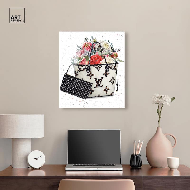 Floral Summer Bag Acrylic by Art Remedy, Ready to Hang