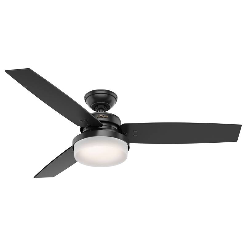 Hunter Fan Sentinel Brushed Nickel 52-inch Ceiling Fan with 3 Reversible Blades - Silver