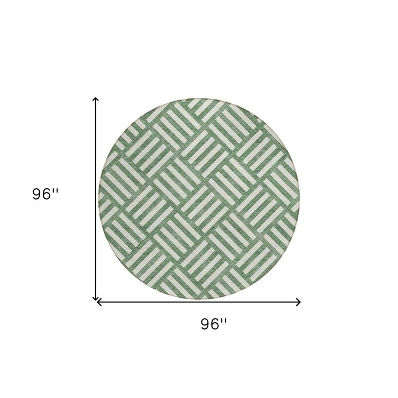 HomeRoots Geometric Transitional Rectangle Outdoor Rug