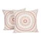 Novica Handmade Blooming Mandala Embroidered Cotton Cushion Covers ...