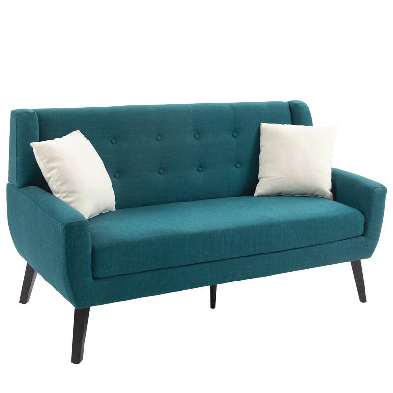 3-Piece Tufted Linen Armchair and Loveseat Set