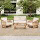 Option Teak Finish+Beige Cushion