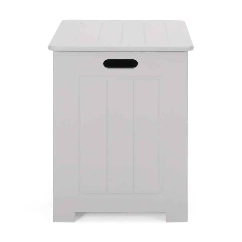 Tomo Laundry Hamper Bathroom Cabinet, Flip Top Storage, Gray