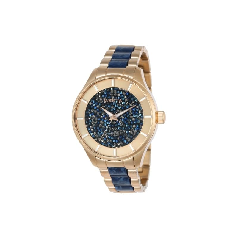 Invicta Women's 24662 Angel Quartz 3 Hand Blue Dial Watch