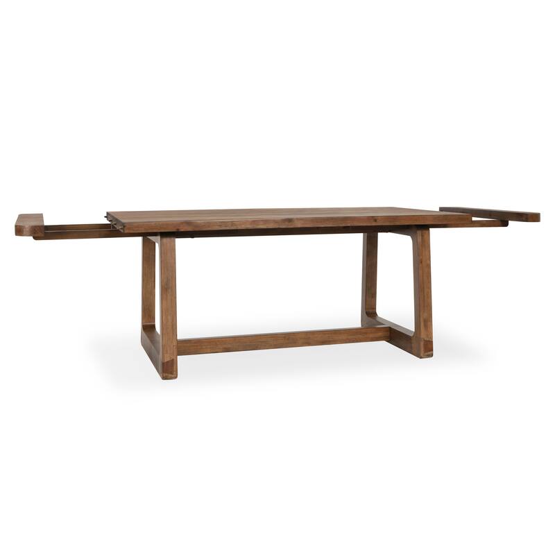 Classic Home Lyra 80-110" Extendable Dining Table in Smoke Brown - 80-110Wx39Dx30H