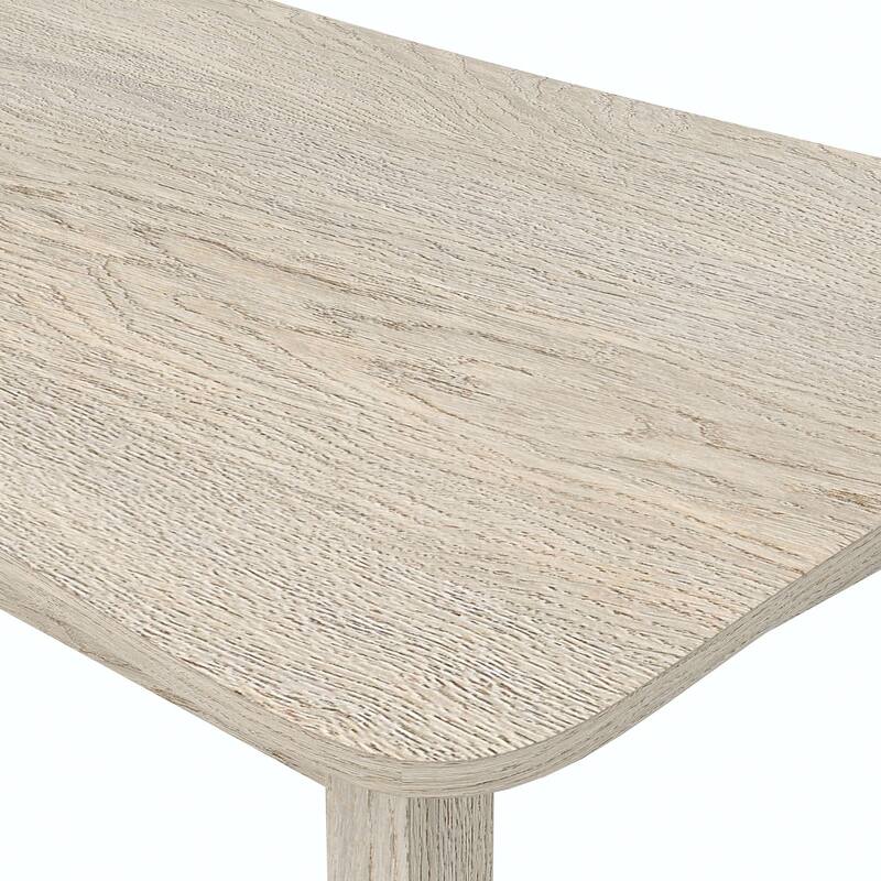 Javlergo 63 Inch Modern Wood Dining table with Curved Edge