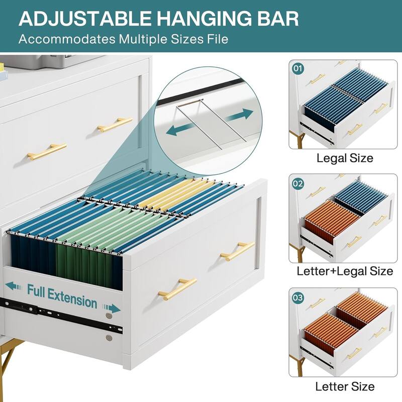 31.49-Inches 2-Drawer Lateral File Cabinet, Wood Filing Storage Cabinet, Printer Stand with Anti-Tilt & Safety Features