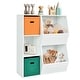 preview thumbnail 7 of 5, 5 Cubbies Kids Toy Storage Organizer Children Bookshelf Bookcase White
