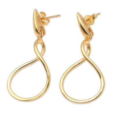 Novica Handmade Bring My Love Gold-Plated Dangle Earrings