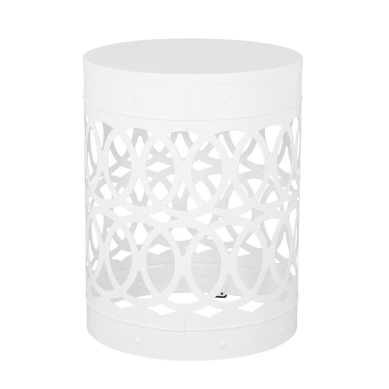 Outdoor Metal S/2 End table, No assembly is required, This comes as a set of two