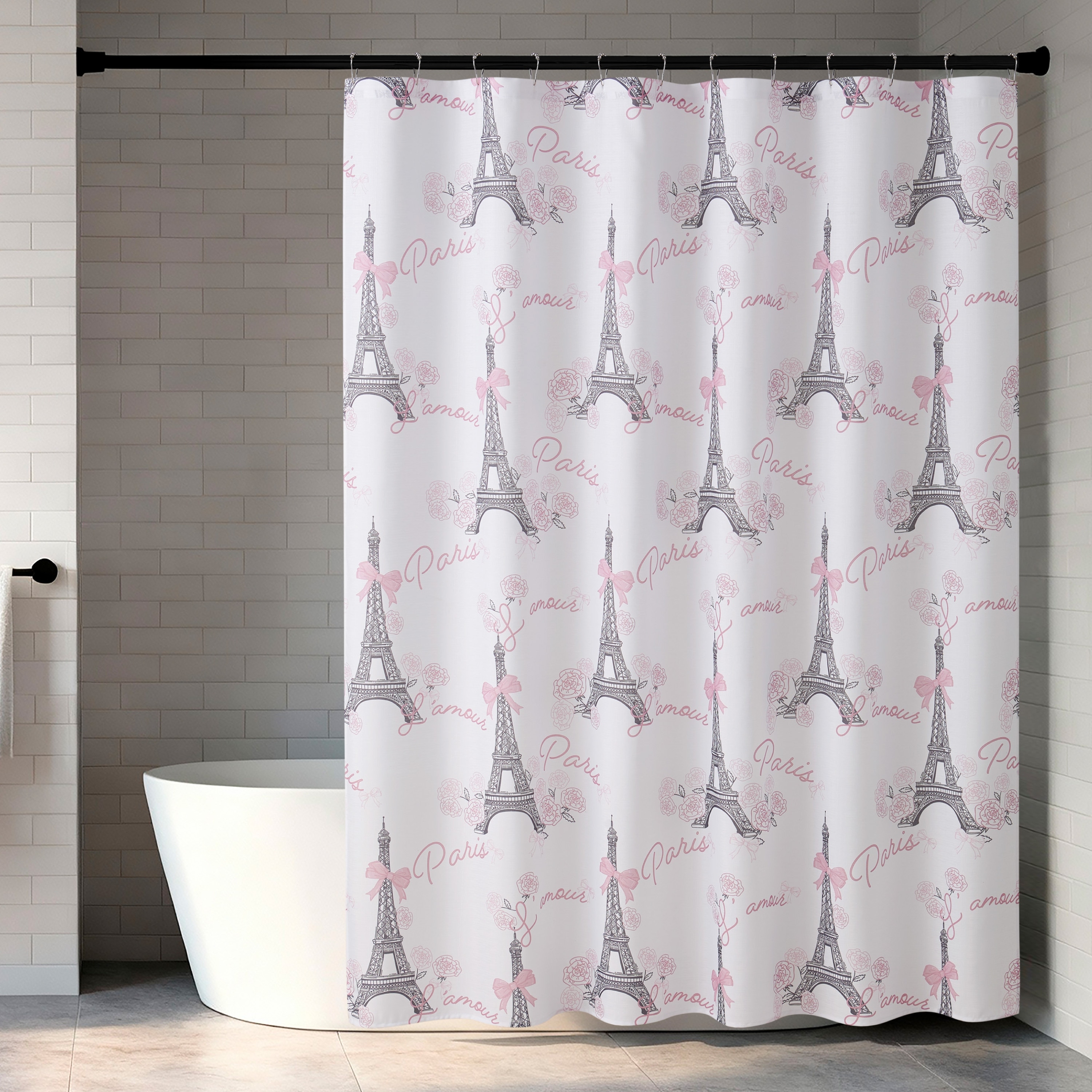 Creative Home Ideas 13-Piece Shower Curtain and Hooks Set
