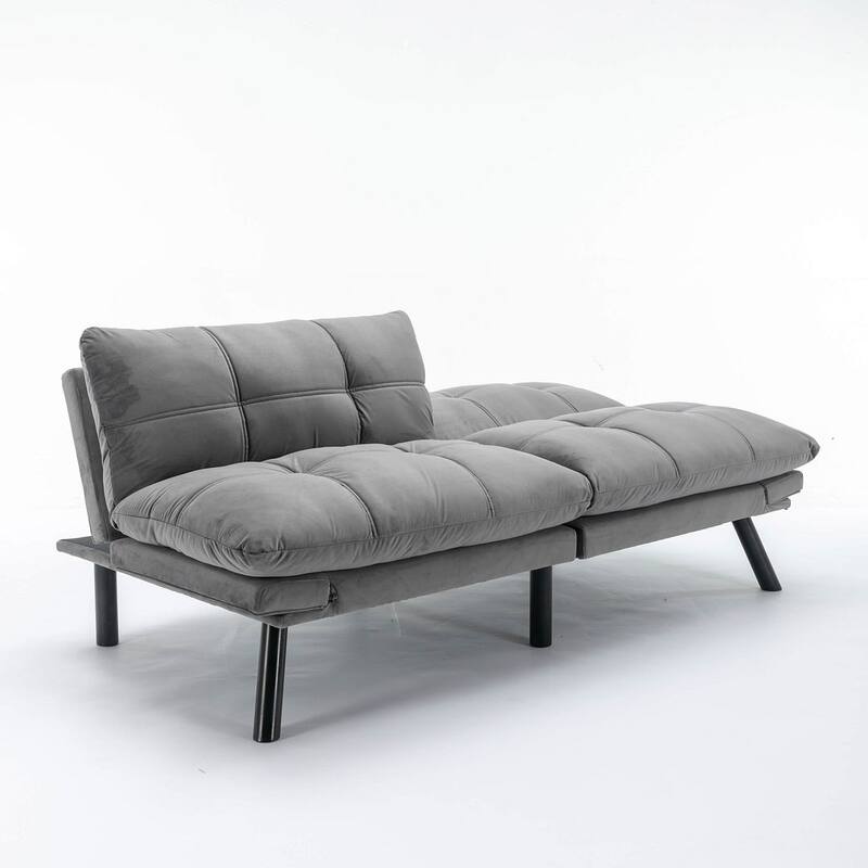 Modern Upholstered 2-Seater Sofa Bed with Adjustable Backrest and Armrests - 70:l