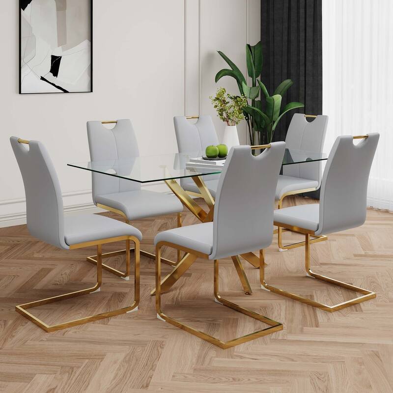 PU Dining Chair Living Room Chair ,Set of 6
