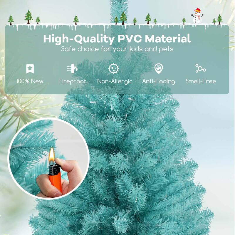 Costway 6/7 FT Artificial Xmas Tree with 758/1040 Branch Tips 280/380