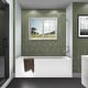 preview thumbnail 38 of 145, Fine Fixtures Acrylic-Fiberglass Soaking Bathtub, White. Alcove/Apron Front