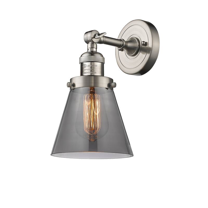 Innovations Lighting Small Cone Single Light 10" Tall Bathroom Sconce