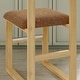 preview thumbnail 27 of 35, Corvus Caen Teddy Fabric Bar Stools with Wood Legs (Set of 2)
