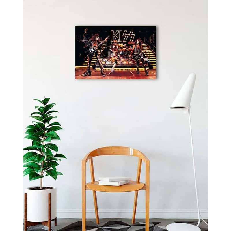Kiss Live On Stage Art Poster - 36 x 24 Inch