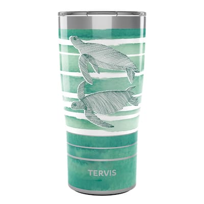 Tervis Traveler Guy Harvey Freeswim Turtle Triple Walled Insulated Travel Tumbler, Stainless Steel